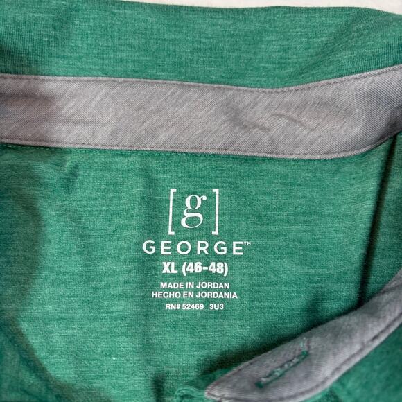 George Mens green polo shirt.  Size XL.  business casual. golf. tennis - Picture 4 of 6